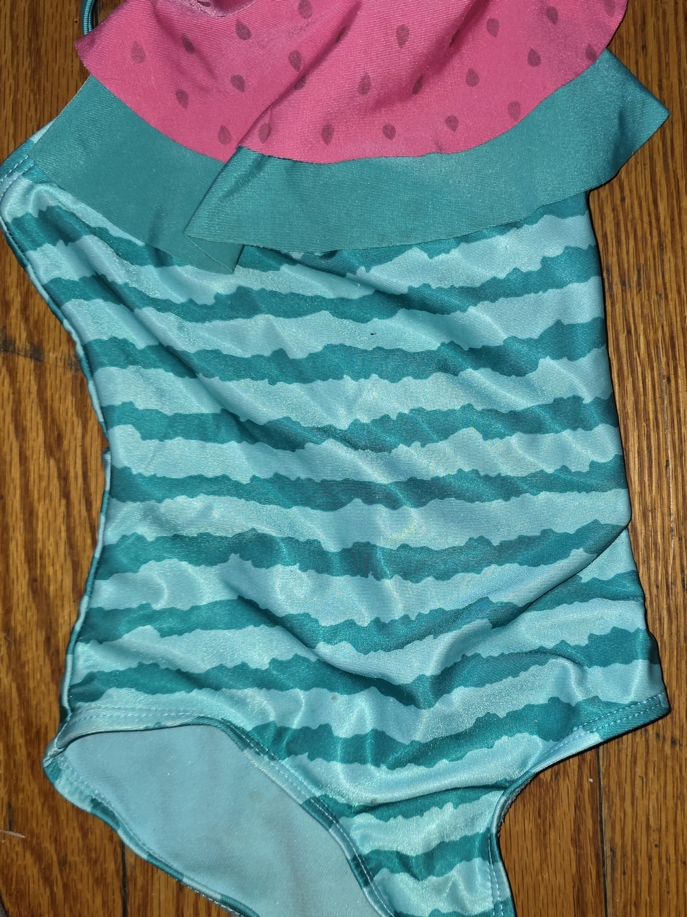Cat & Jack Pink and Teal Watermelon One-Piece Swimsuit